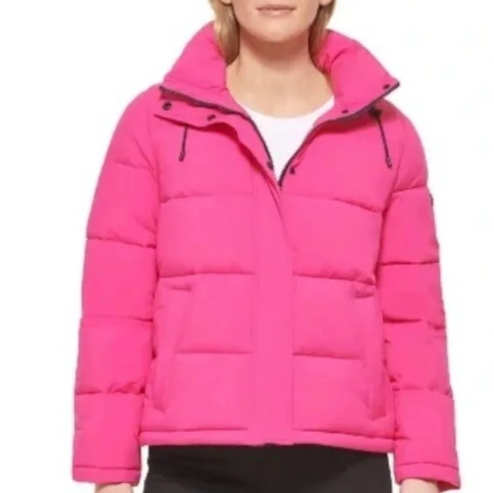 Calvin Klein Vibrant Pink Puffer Jacket - Picture 1 of 14